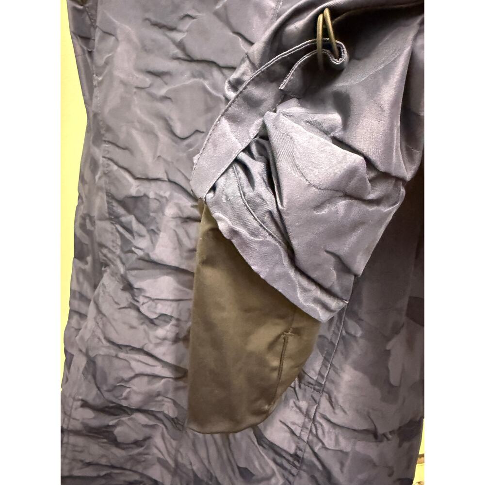 Blanc Noir Women Blue Camo Hooded Anorak Coat Jacket coat hooded SZ Small - Picture 4 of 6